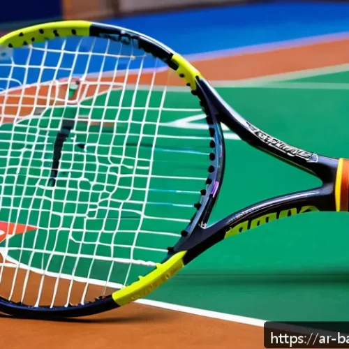 Home 31 배드민턴 라켓 선택 가이드 - A detailed close-up shot of a professional badminton racket showcasing a medium-sized, compact head ...